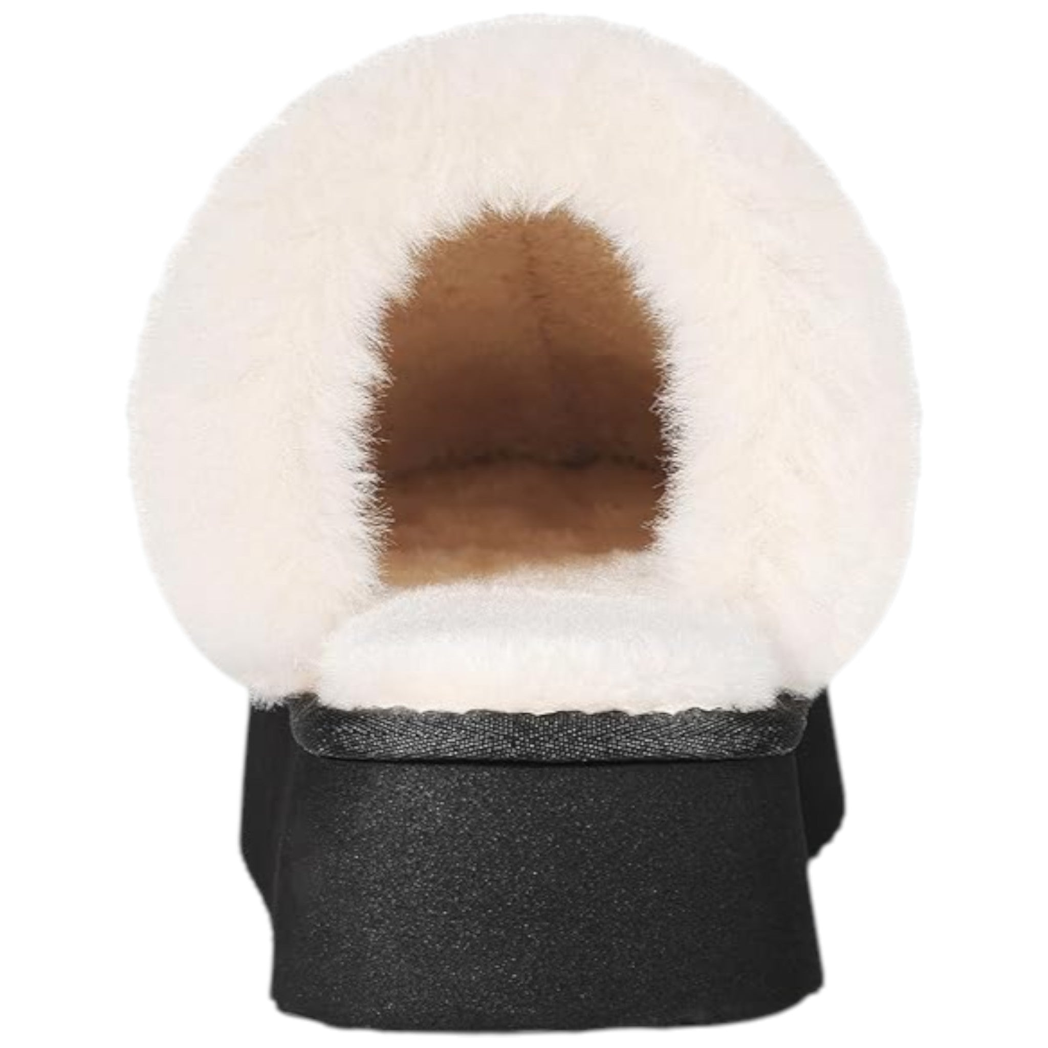 Ladies supersoft snugg boot slippers in black with faux fur lining, warm cozy indoor slip-on footwear for comfort and style for indoor and outdoor